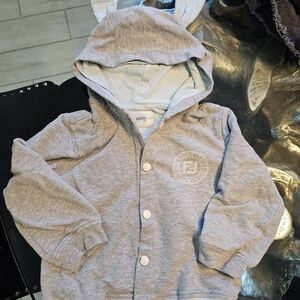 Fendi Gray Kids Jacket Hoodie
